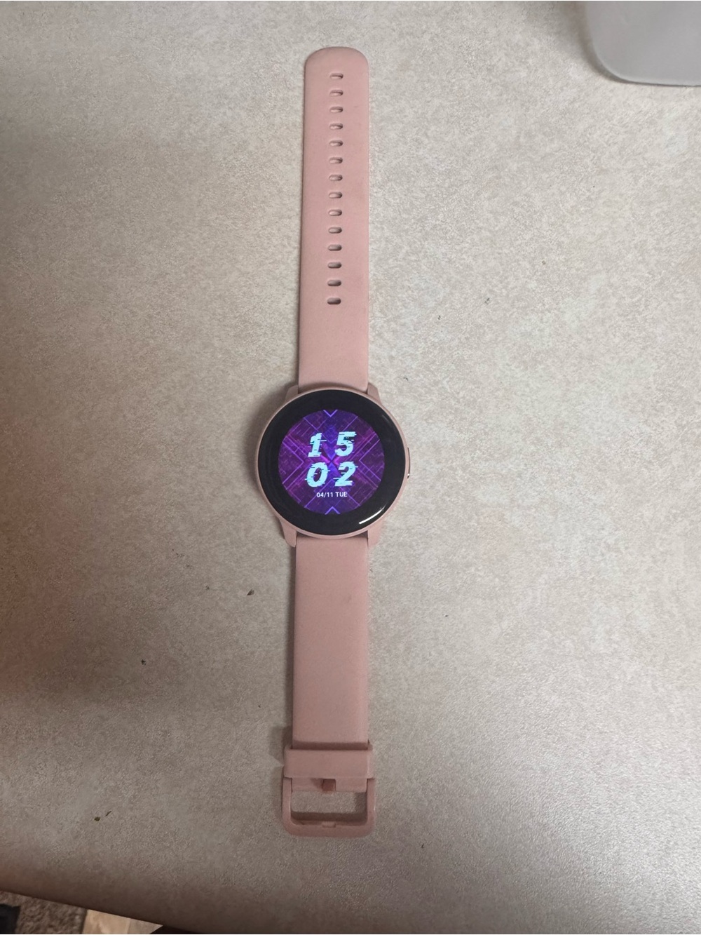 Pink Smartwatch with Silicone Band - Unbranded